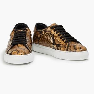 Paul SmithB Brown Basso Snake effect Leather sneakers
